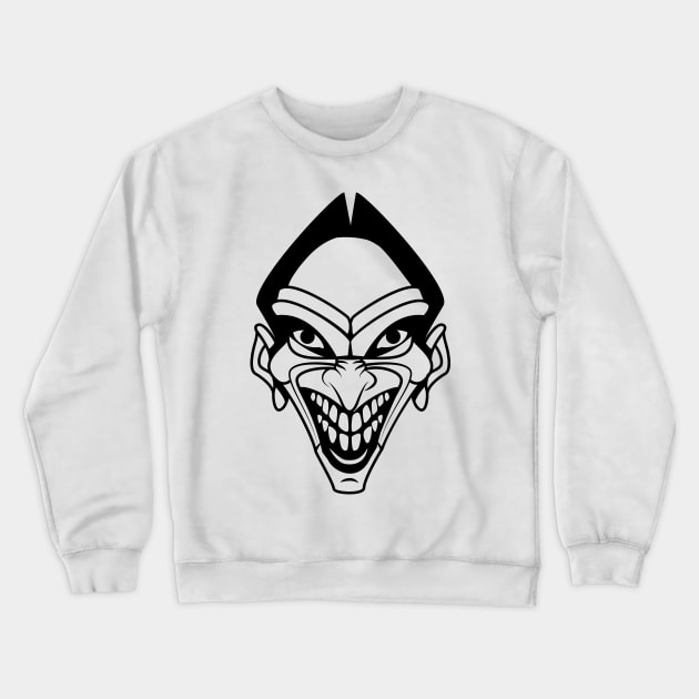 Mean Ugly Face Crewneck Sweatshirt by MonkeyBusiness